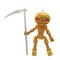 3D Printed Pumpkin Men Statue Articulated Pumpkin Head Figure With Scythe Halloween Fidget Toy Posable Flexible Desk